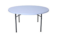 Стол складной. Круглая пластиковая поверхность 1220мм*740мм - T4