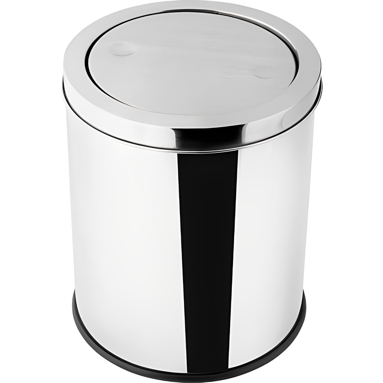 Урна C030308LS с плавающей крышкой круглая 8 л. хром