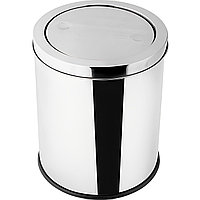 C030308LS Урна с плавающей крышкой круглая 8 л. хром