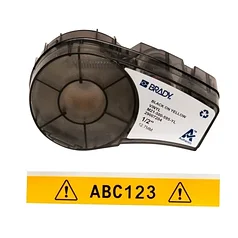 M21-500-595-WT, Картридж 12.7mm/6.4m винил, черный на белом (1шт) для принтеров BMP21, M210