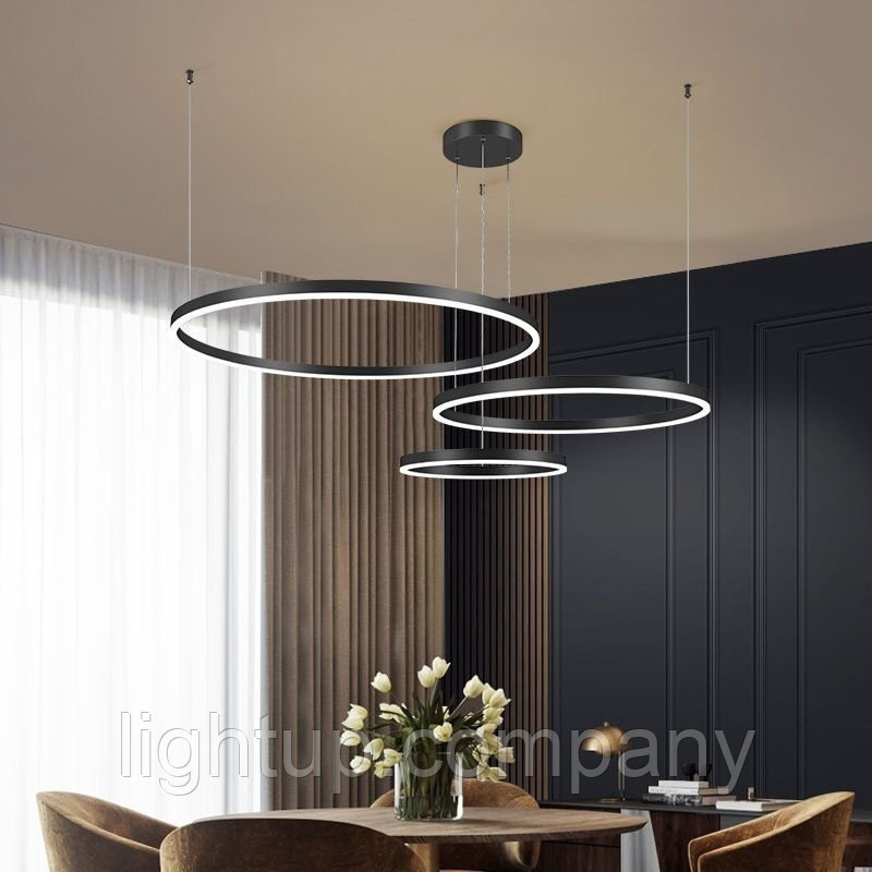 Люстра кольца для украшения дома, столовой, ресепшен 120 W, фото 1