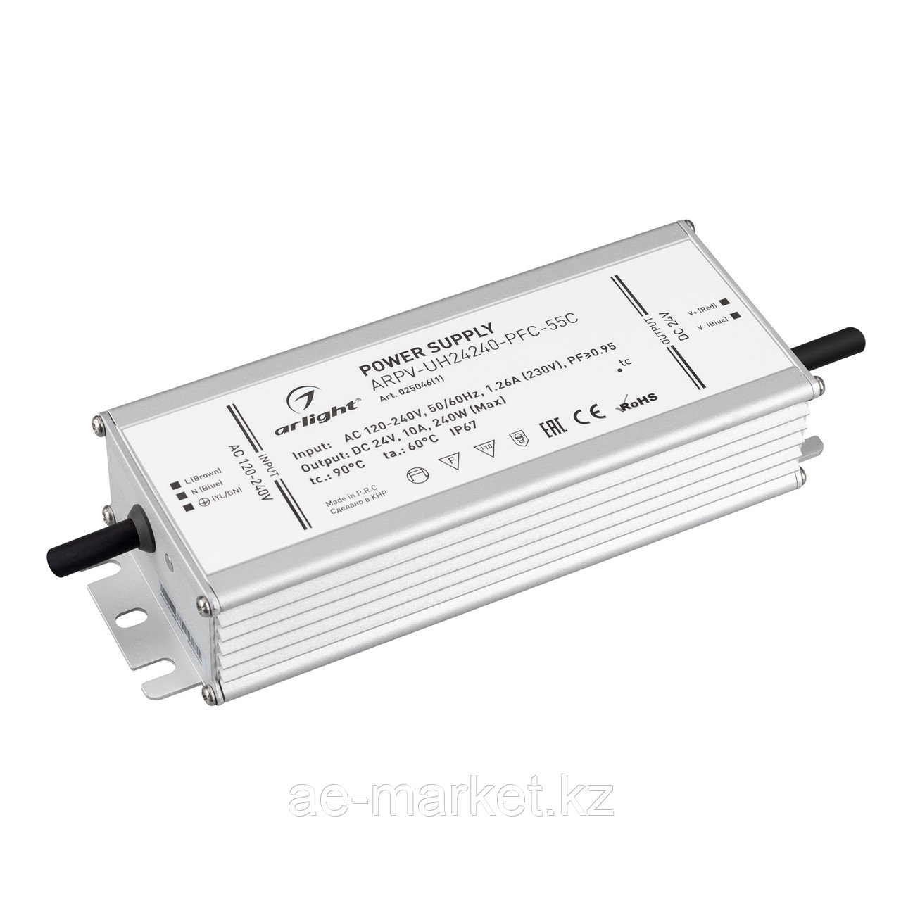 Блок питания ARPV-UH24240-PFC-55C (24V, 10.0A, 240W) (Arlight, IP67 Металл, 5 лет) (025046(1))