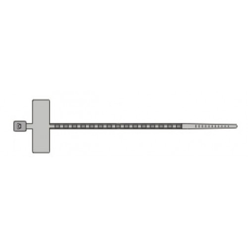 Кабельная стяжка 2,5x100 с маркировочной площадкой 8х25; YKB MCV 2,5x100 BE; Белая (упак 100 шт.)