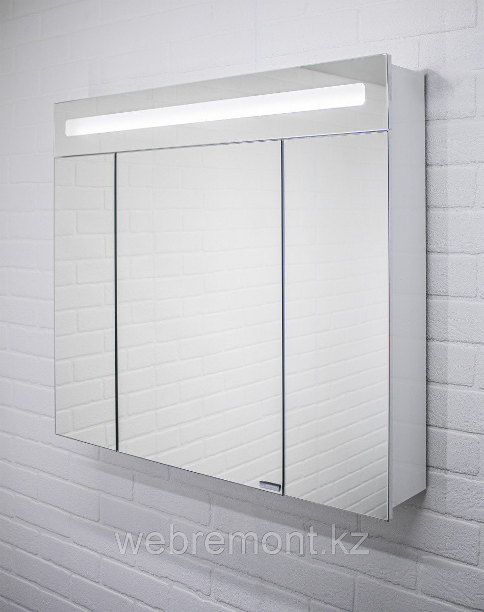Шкаф-зеркало Аврора 105 см с подсветкой LED / ДОМИНО