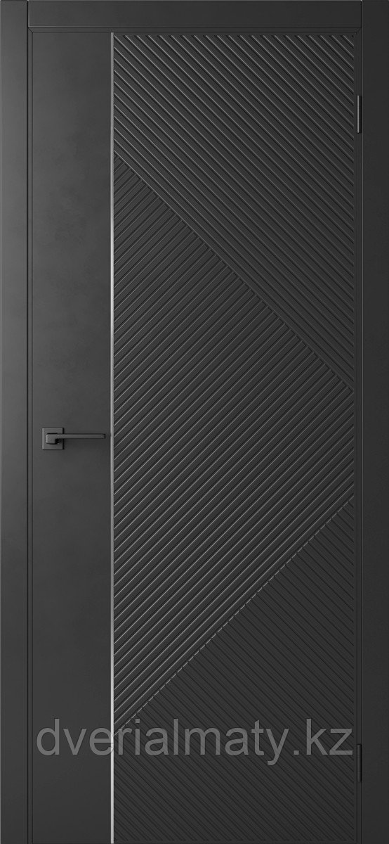 F-4 Холст вулкан молдинг серебро, дверь межкомнатная, фото 1