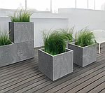 Горшок на колесиках Siera Square Beton Effect DSI800E | Prosperplast(Польша), фото 3