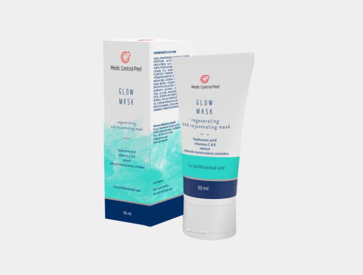 MEDIC CONTROL PEEL  GLOW MASK Маска с гиалуроновой кислотой, ретинолом и витамином С 50мл