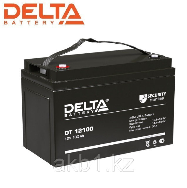 Аккумулятор Delta DT 12100 (12V / 100 Ah | Длина, мм 329 | Ширина, мм 329 | Высота, мм 107)