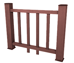 Ограждение из ДПК SinoDeck Fence Махагон