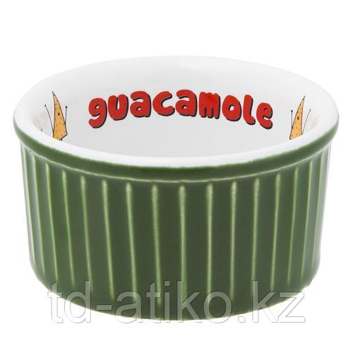 Рамекин 100мл d8см h4см Oxford, цвет зеленый с декором GUACAMOLE C12M-3C1P