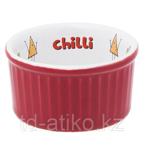 Рамекин 100мл d8см h4см Oxford, цвет красный с декором CHILLI C12M-3B8P