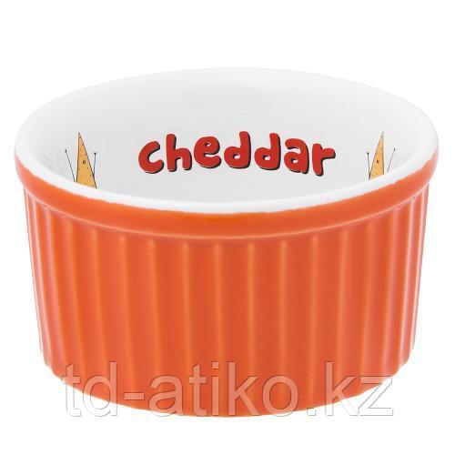 Рамекин 100мл d8см h4см Oxford, цвет оранжевый с декором CHEDDAR C12M-3B9P