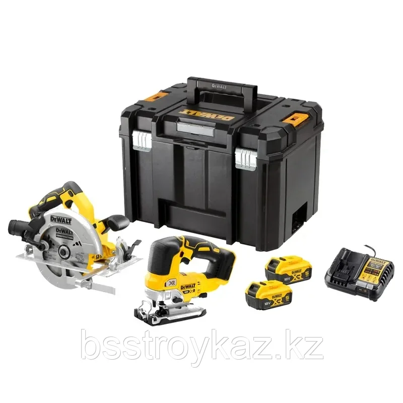 Набор электроинструментов DeWALT DCS570-XJ + DCS334-XJ + 2аккумулятора + зарядное устройство + транспортировоч, фото 1