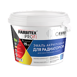 Эмаль акриловая для радиаторов 0,9л FARBITEX PROFI