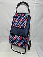 Продуктовая сумка-тележка для перевозки покупок на 2-х колёсах. Диаметр колёс 20 см.