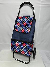 Продуктовая сумка-тележка для перевозки покупок на 2-х колёсах. Диаметр колёс 20 см.