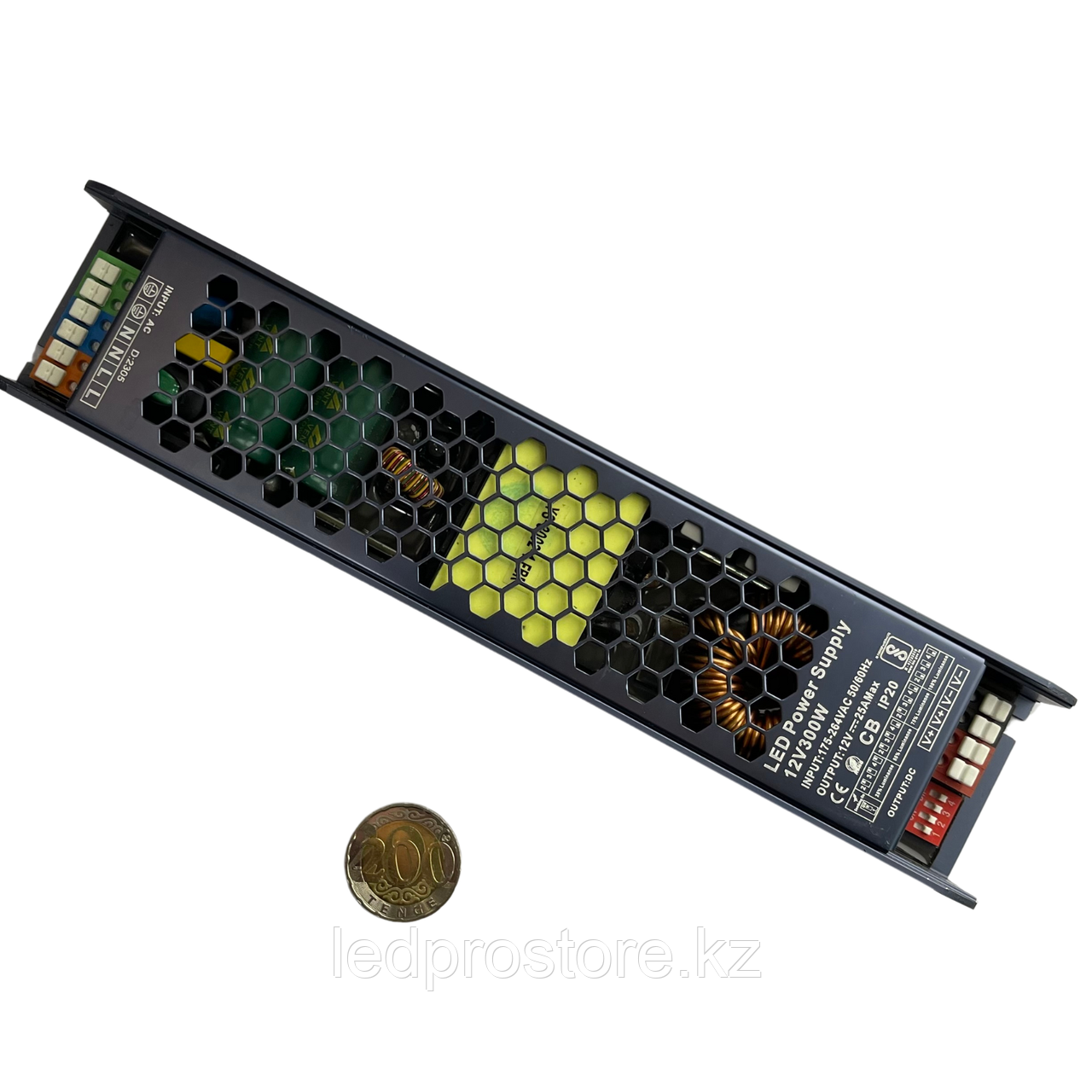 Трансформатор PRO 300 ватт, 12 вольт с плавным запуском и встроенным регулятором яркости