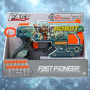 Bh135 Пистолет бластер Робот +12 патронов 29х22см, фото 2