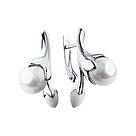 Серьги из серебра с эмалью и жемчугом SOKOLOV 94022672 серебро с родием, с английским замком, фото 2