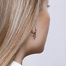 Серьги из серебра с эмалью с аметистами SOKOLOV 92021420 серебро с родием, с английским замком, фото 3