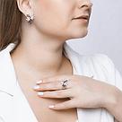 Серьги из серебра с эмалью с аметистами SOKOLOV 92021420 серебро с родием, с английским замком, фото 4