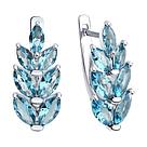 Серьги из серебра с ситаллами 94-320-02172-2, фото 2