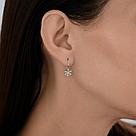 Серьги из серебра с фианитами SOKOLOV 94027046 серебро с родием, фото 3