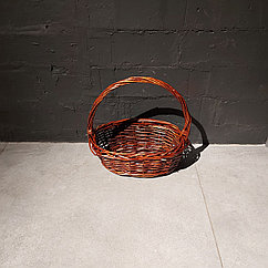 Маленькая Плетенная Подарочная Корзина для конфет, сухофруктов. Размер 29 см. Корзины. Цвет темно-коричневый.