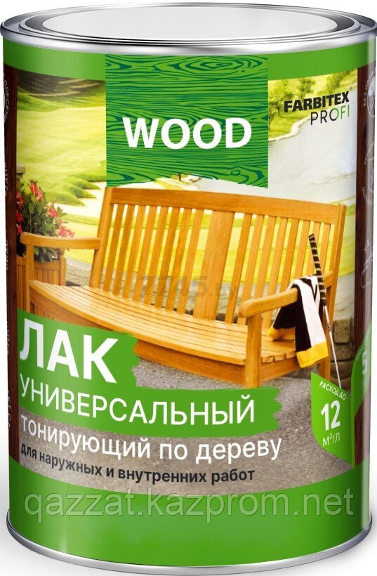 Лак универсальный тонирующий по дереву графит (0,9л) FARBITEX  PROFI WOOD