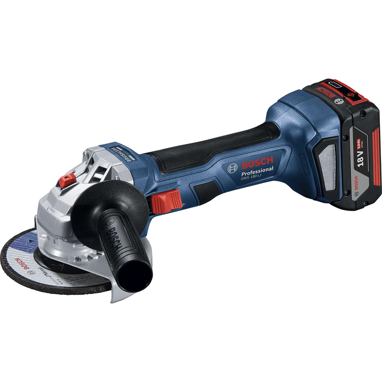 Аккумуляторная угловая шлифмашина GWS 180-LI Solo Bosch 06019H9020