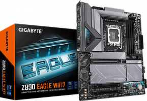 gigabyte Сист.плата Gigabyte Z890 EAGLE WIFI7 1.0, Z890, 1851, 4xDIMM DDR5, PCI-E x16, PC Ix1, M.2, SATA, WIFI