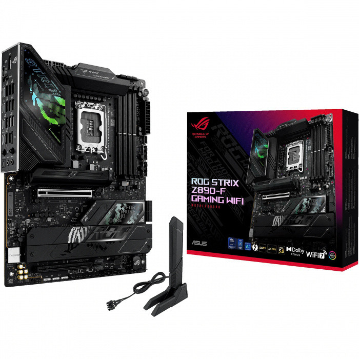 asus Сист.плата ASUS ROG STRIX Z890-F GAMING WIFI, Z890, 1851, 4xDDR5, PCI-E x16, M2, SATA, DP, HDMI,