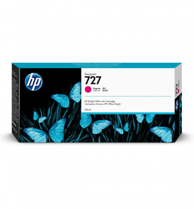 hp Картридж струйный HP F9J77A, 727, 300 мл, пурпурный