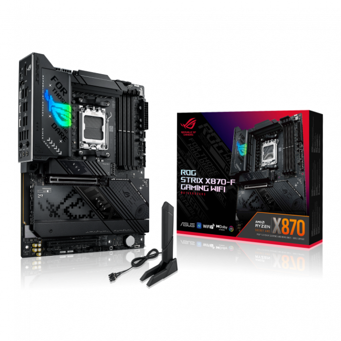 asus Сист.плата ASUS ROG STRIX X870-F GAMING WIFI, X870, AM5, 4xDIMM DDR5, 2xPCI-E x16, 4xM.2, SATA, DP,HDMI,