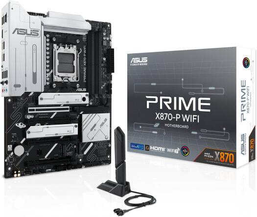 asus Сист. плата ASUS PRIME X870-P WIFI,X870E,AM5,4xDIMM DDR5,4xPCI-E x16 ,4xM.2,2xSATA,HDMI,WIFI7,BOX