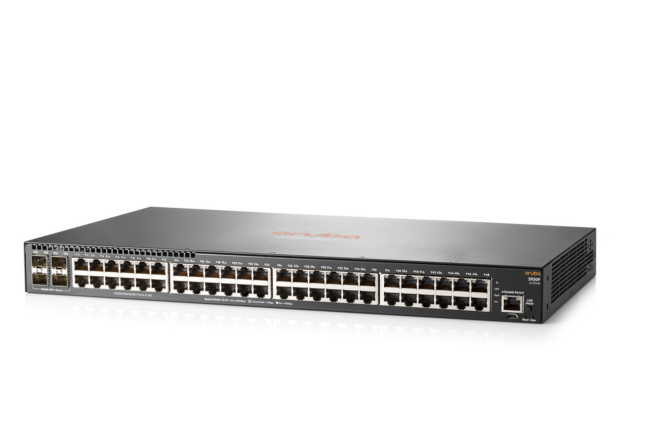 aruba Коммутатор JL260A Aruba 2930F 48G 4SFP Layer 3 Switch, 1U (48xRJ-45 10/100/1000 ports, 4xSFP 1GbE ports)