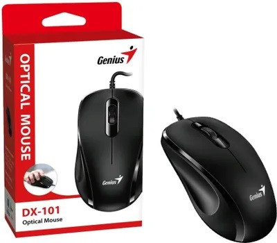 Genius Мышь оптическая  Genius DX-101 Genius Black USB 31010026400