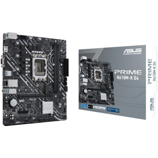 asus Сист.плата ASUS PRIME H610M-K, 1700, 2xDDR5, PCI-E x16, M.2, 4xSATA, HDMI, D-Sub, BOX
