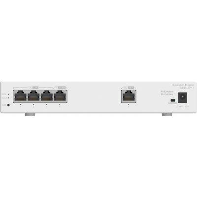 Huawei Шлюз мультисервисный Huawei S380-L4P1T (1xGE WAN, 4xGE LAN, PoE+ 50W, 150 users, f.performance