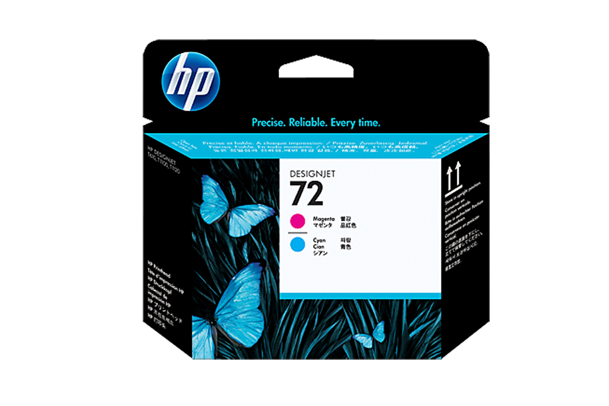 hp Печатающая головка HP C9383A №72 пурпурная и голубая