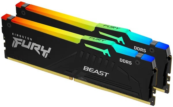 Kingston ОЗУ Kingston FURY Beast EXPO RGB 32Гб (16x2) DIMM DDR5, 5600MT/s, CL36 1.25В, KF556C36BBEAK2-32