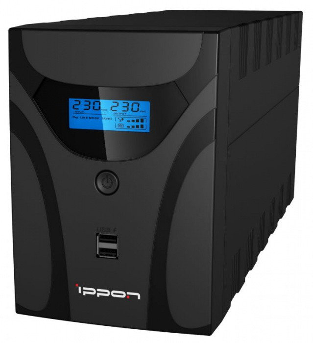 ippon ИБП Ippon Back Power Pro II Euro 2200, 2200VA, 1200Вт, AVR 162-290В, 4хEURO, управление по USB, RJ-45,