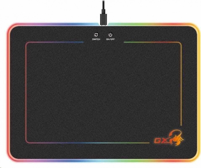 Genius Коврик для мыши Genius RS2, GX-Pad 600H RGB, BLK, USB, 31250006400