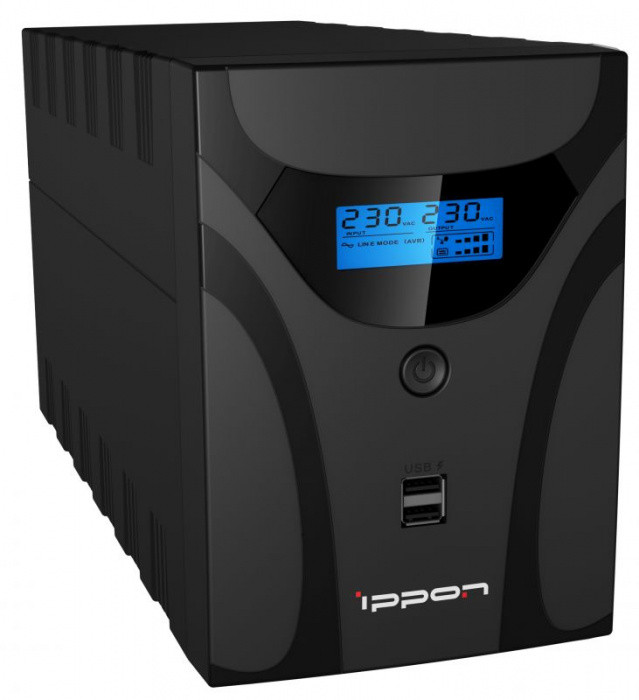 ippon ИБП Ippon Smart Power Pro II 1200, 1200VA, 720Вт, AVR 162-290В, 6(2)хС13, управление по USB/RS-232,
