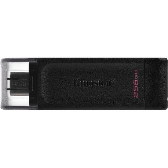 Kingston USB Flash Kingston 256 GB, Data Traveler 70, USB 3.2, Type-C, Black, DT70/256GB