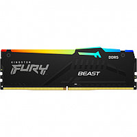 Kingston ОЗУ DDR5 Kingston FURY Beast RGB 8Gb, 5600MHz, CL36, 1,25v, KF556C36BBEA-8