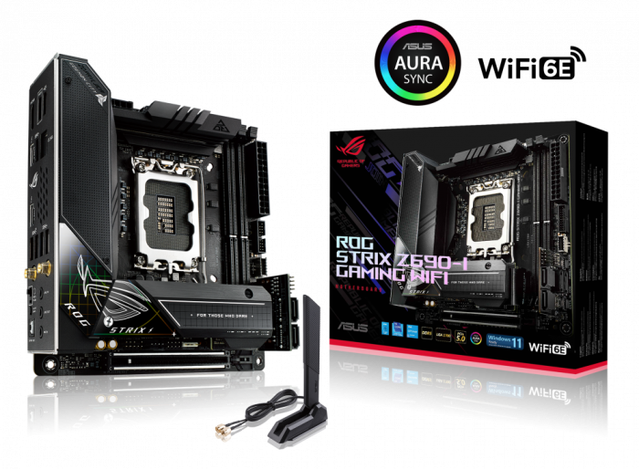 asus Сист.плата ASUS ROG STRIX Z690-I GAMING WIFI, Z690, 1700, 2xDIMM DDR5, PCI-E x16, M.2, SATA, Thunderbolt,