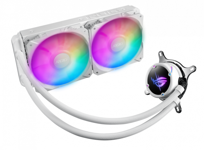 asus СЖО ASUS ROG STRIX LC II 240 ARGB WE, AIO, 120mm fan, ARGB, 1700 socket, WHITE, BOX