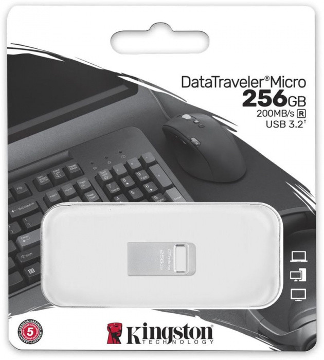 Kingston USB- Flash Kingston DTMC3G2/256GB, USB 3.2 Gen 1, 200MB/s Metal