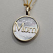 Золотая подвеска c цепью Mom ж/з 585 проба, 2.96гр перламутр 45см, фото 3